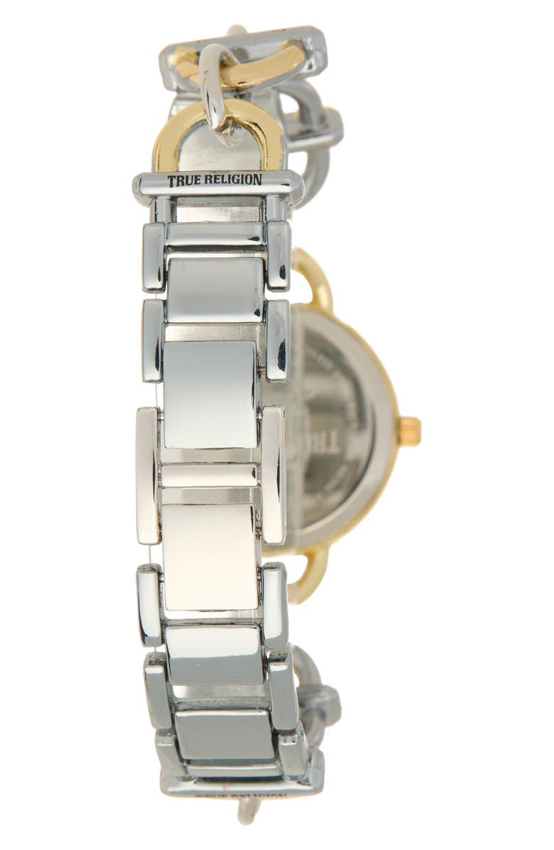 True Religion Two-Tone Bracelet Watch, 27mm, Alternate, color, Two Tone