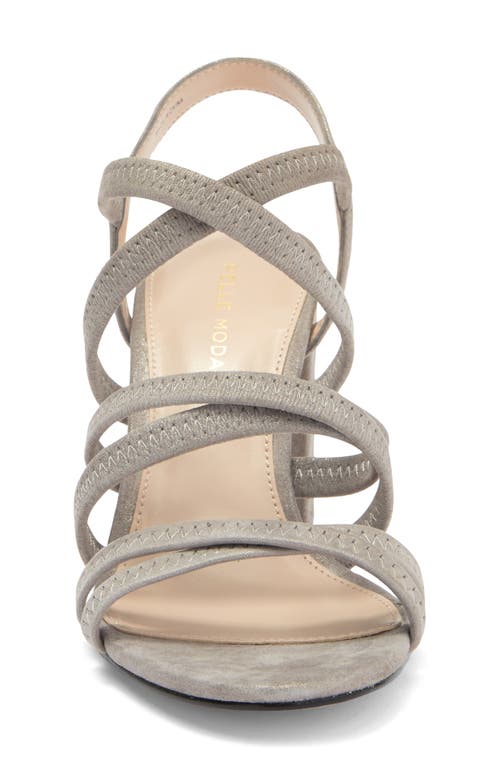 Shop Pelle Moda Grace Metallic Sandal In Pewter