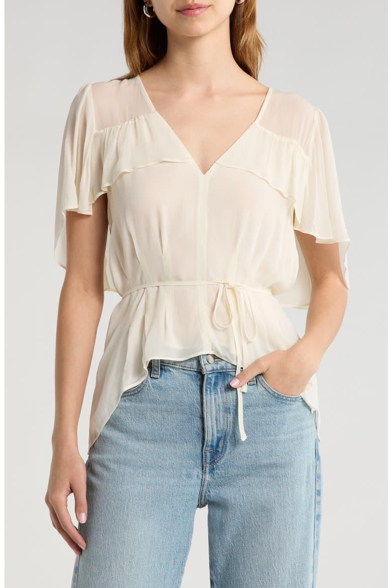 Willa Cape Shoulders Top, Main, color, ANTIQUE WHITE