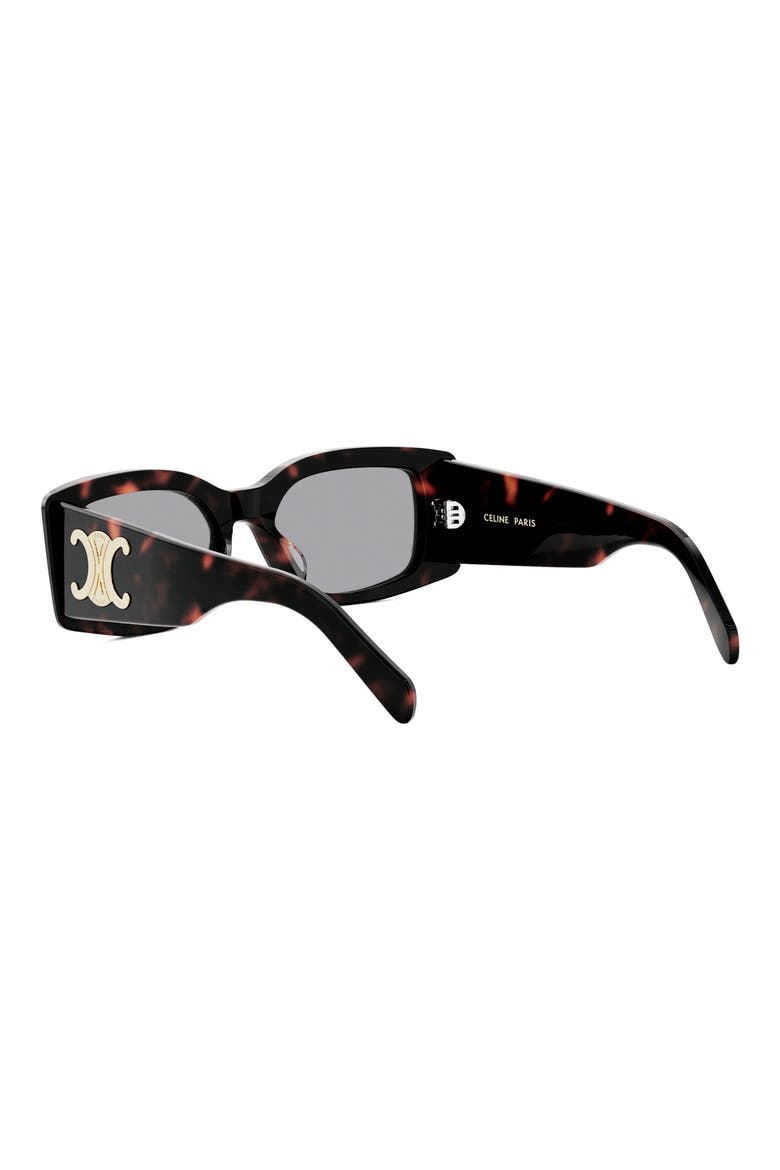 Triomphe 53mm Rectangular Sunglasses, Alternate, color, DARK HAVANA / SMOKE