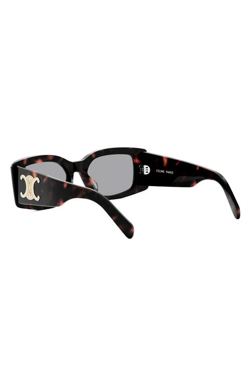 Celine Triomphe Acetate Rectangle Sunglasses In Brown