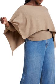 ELOQUII Layered Cape Sweater