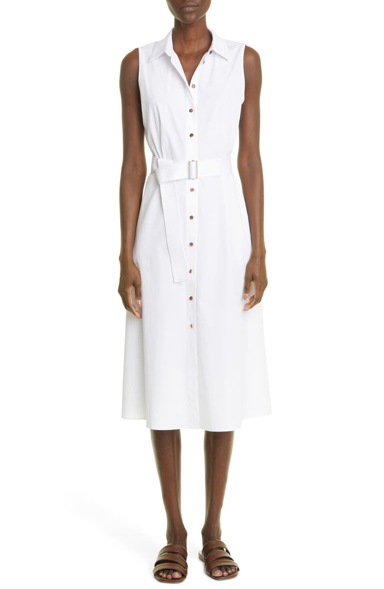 Lafayette 148 New York Organic Cotton Poplin Shirtdress, Main, color,