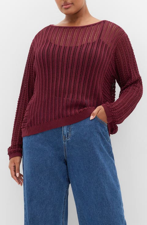 Slouch Open Stitch Sweater
