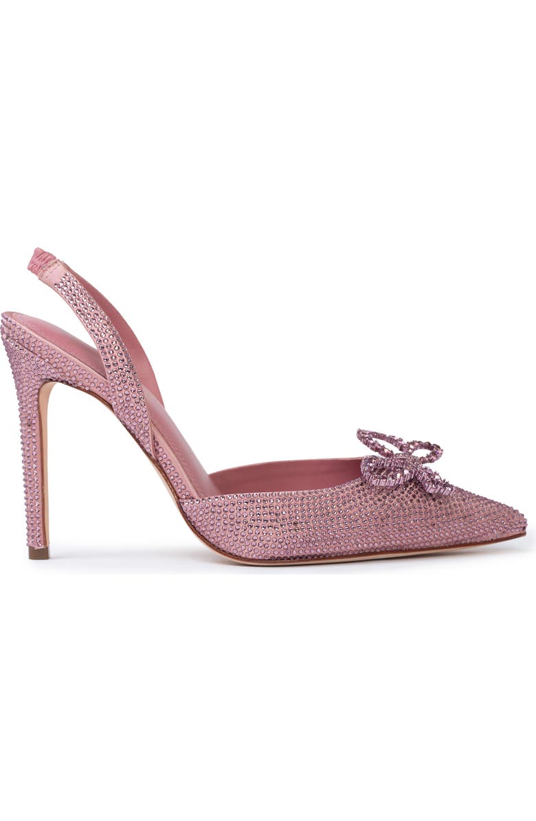 BLACK SUEDE STUDIO Rosalina Crystal Bow Slingback Pump, Alternate, color,