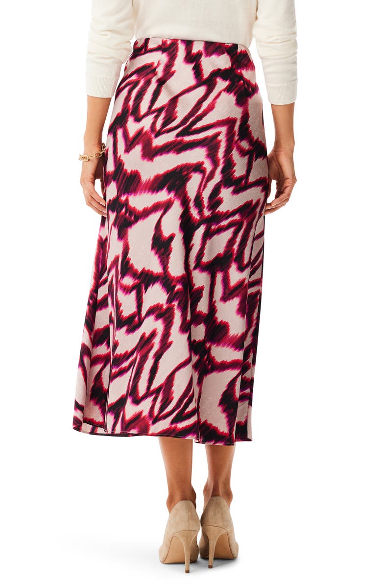 NIC+ZOE Blurred Ikat Midi Skirt, Alternate, color, Pink Multi