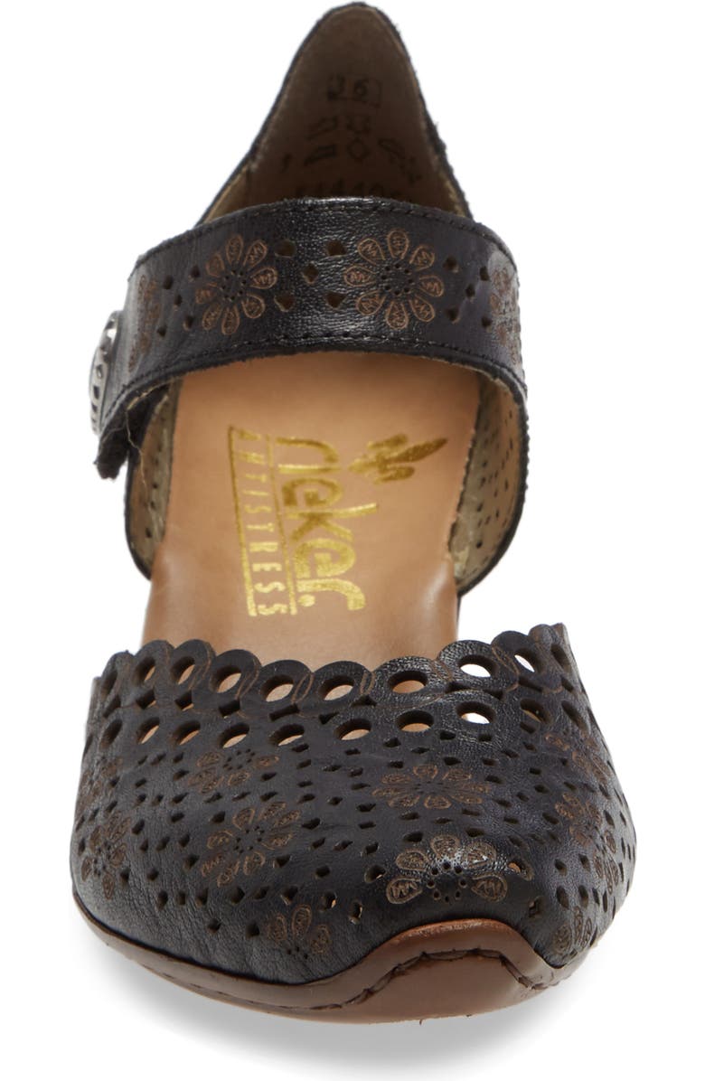 Rieker Mirjam d'Orsay Pump, Alternate, color, Black Leather