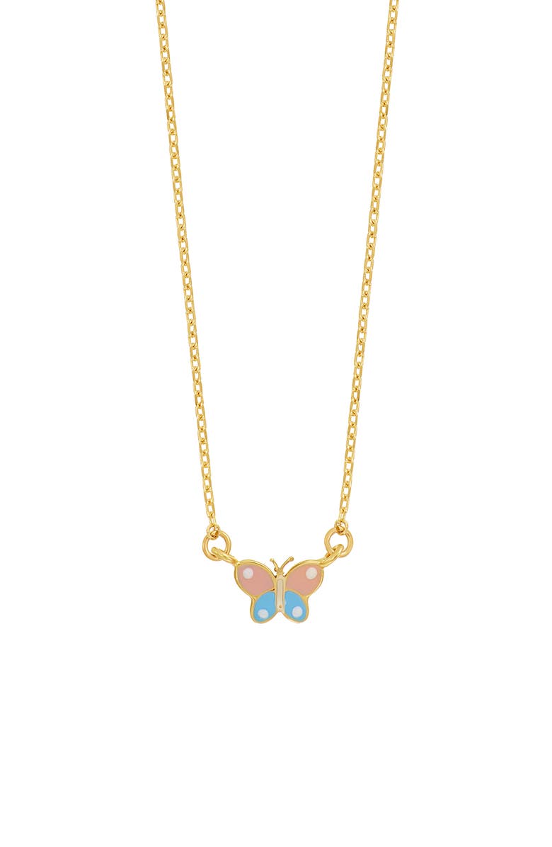 Bony Levy Kids' 14K Gold Butterfly Pendant Necklace, Main, color,