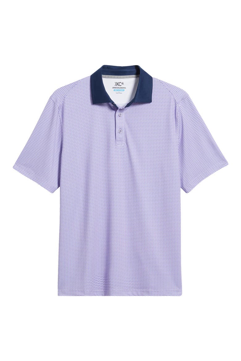 XC4® + Cool Degree™ Geo Print Performance Golf Polo, Alternate, color, PURPLE/NAVY