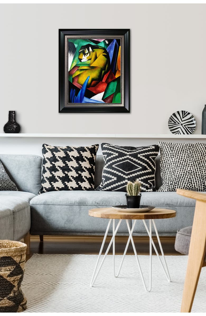 OVERSTOCK ART The Tiger - Framed Oil Reproduction of an Original Painting by Franz Marc, Alternate, color,