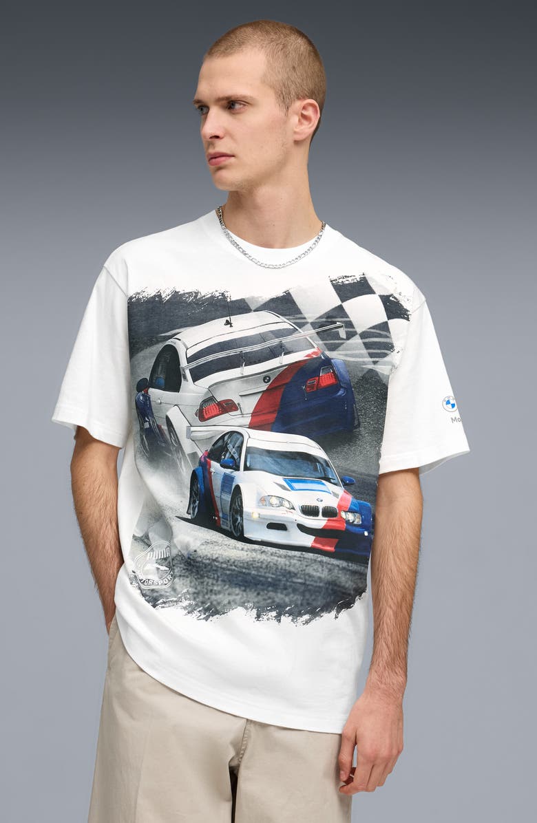 PUMA BMW M Motorsport Car Cotton Graphic T-Shirt, Alternate, color, Puma White
