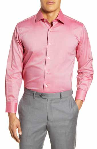 Trim Fit Stretch Solid Dress Shirt