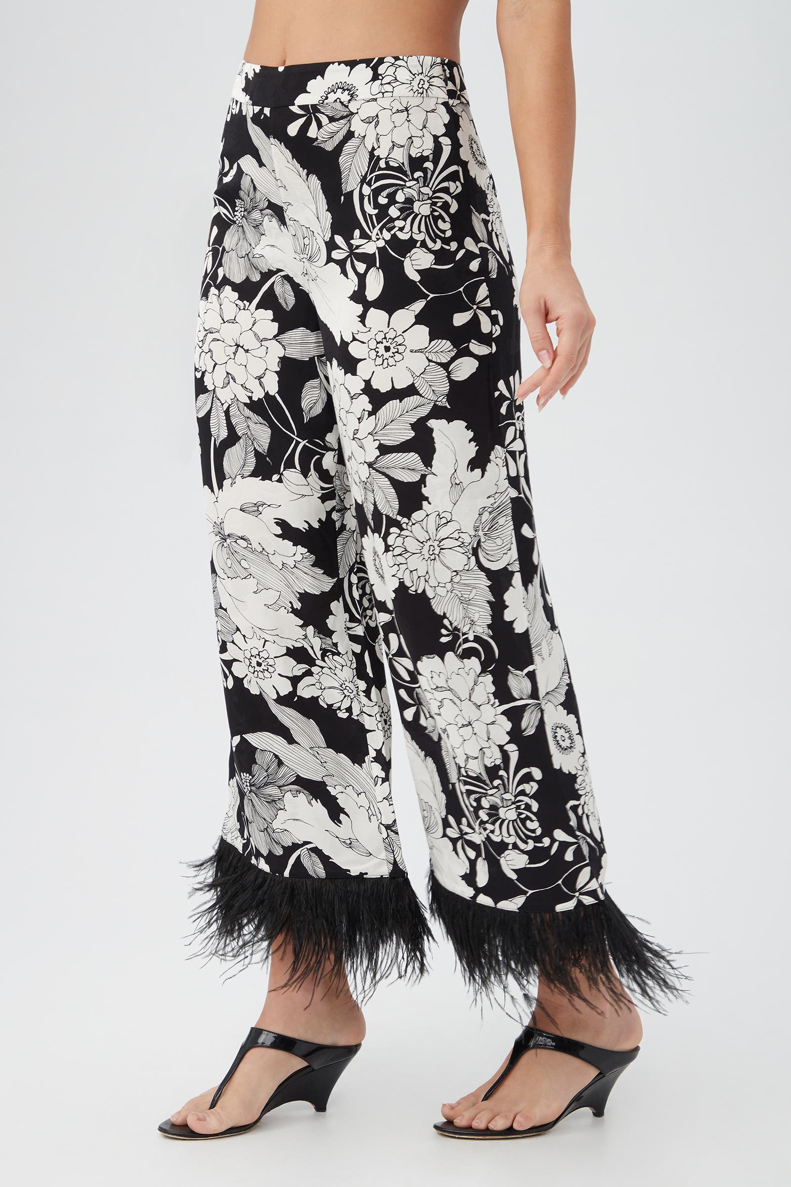Short Weekend Feather Trim Pant - image 2