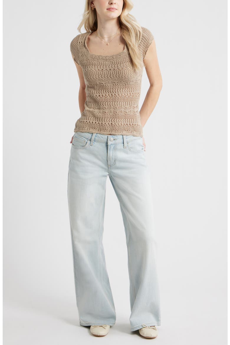 Low Rise Baggy Wide Leg Jeans, Alternate, color, SUNSET WASH