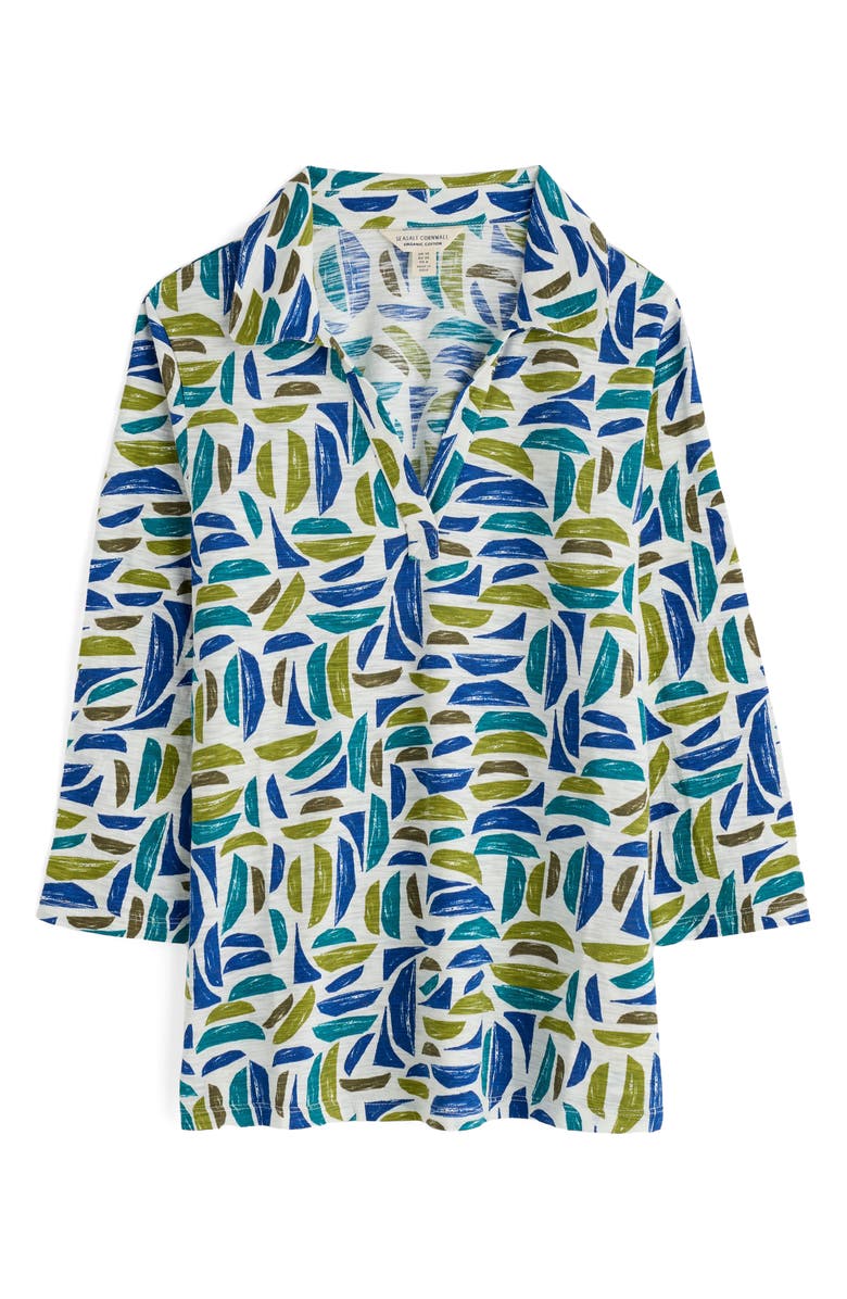 Seasalt Cornwall Wavecrest Organic Cotton Jersey Top, Alternate, color, Harbour Hulls Chalk