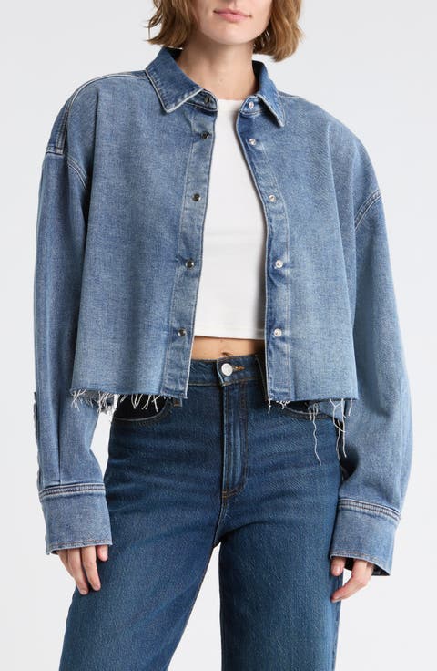 Cropped Denim Shirt