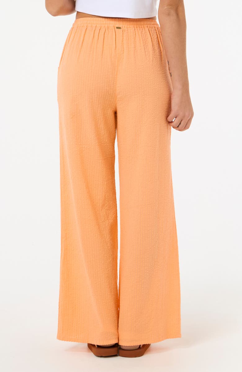 Rip Curl Cala Cadella Textured Seersucker Pants, Alternate, color, Orange