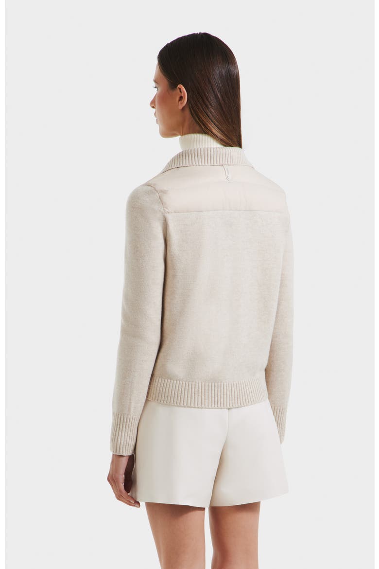 Ellie Hybrid Knit & Light Down Jacket, Alternate, color, Vanilla