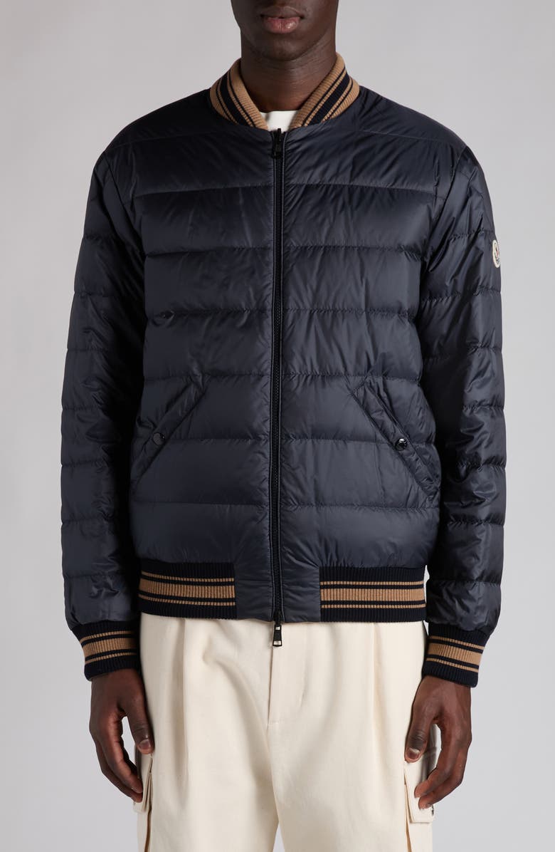 Moncler Vennes Reversible Down Bomber Jacket, Alternate, color, Friar Brown