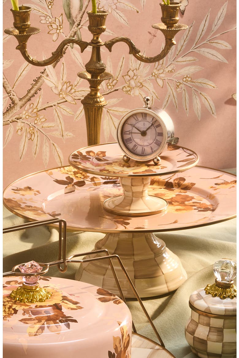 Wild Rose Mauve Mini Pedestal Platter, Alternate, color, MAUVE
