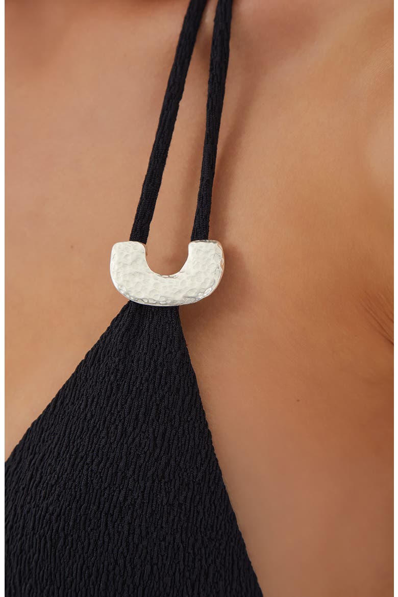 Firenze Sami Triangle String Bikini Top, Alternate, color, BLACK