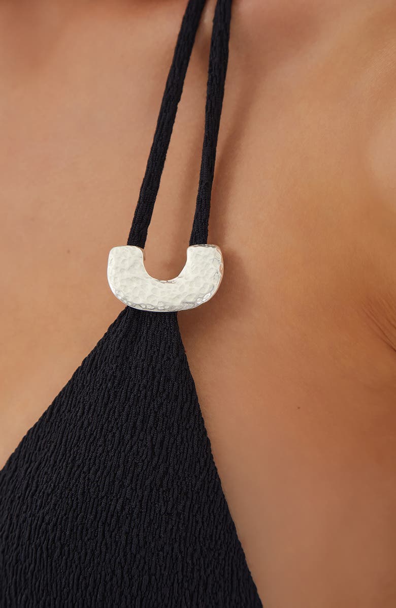 ViX Paula Hermanny Firenze Sami Triangle String Bikini Top, Alternate, color, Black