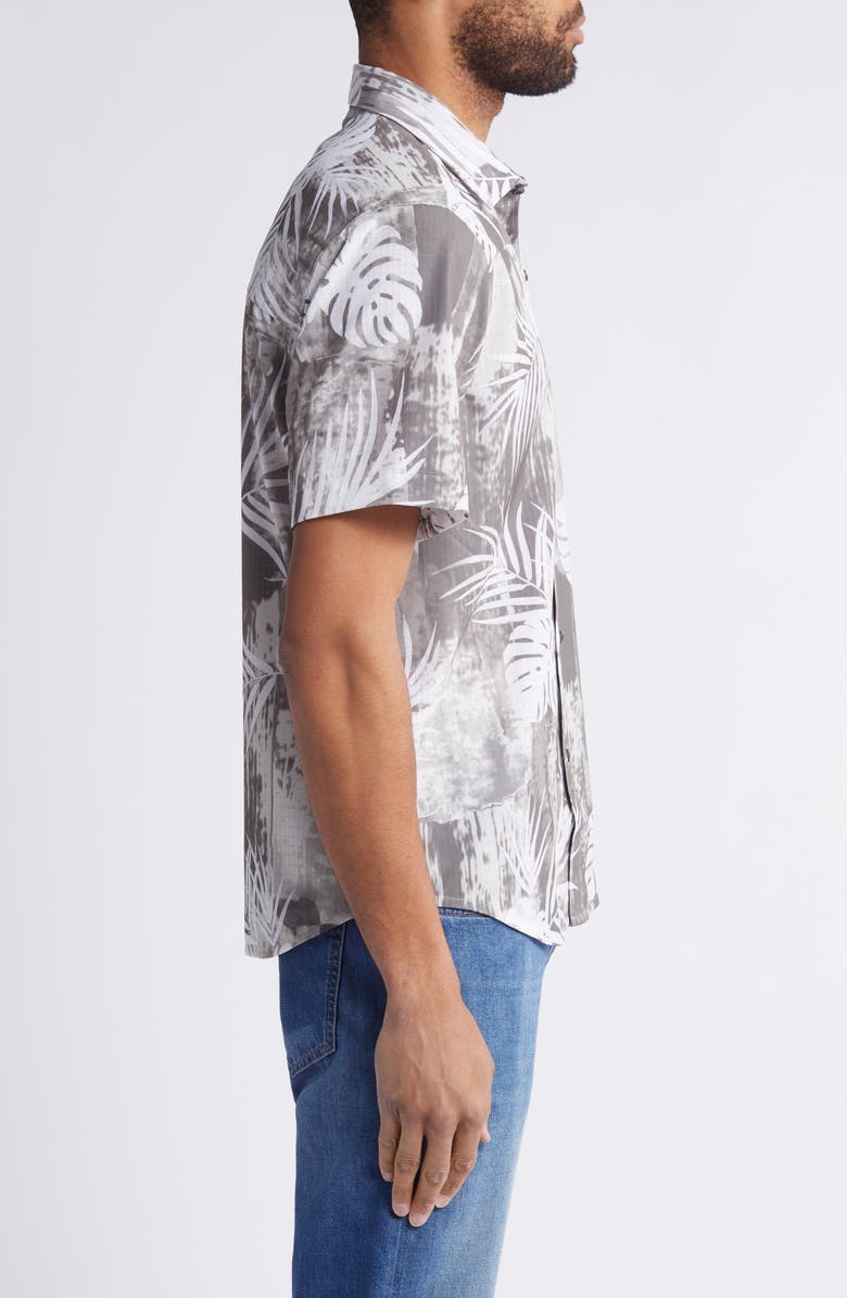 Tommy Bahama Bahama Coast Legendary Leaves Short Sleeve Perfomance Button-Up Shirt, Alternate, color,