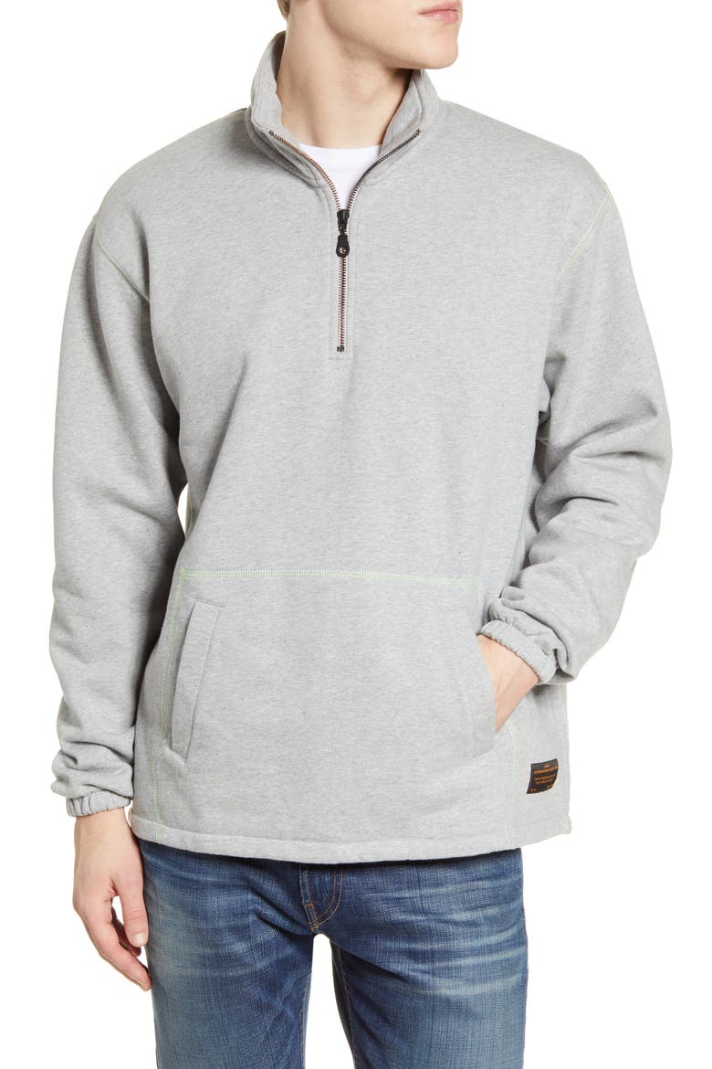 Levi's® Skate Quarter Zip Sweatshirt, Main, color, ROLLERSKATE GREY HEATHER