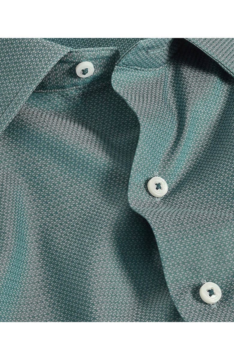 David Donahue Dobby Cotton Sport Shirt, Alternate, color, Petrol