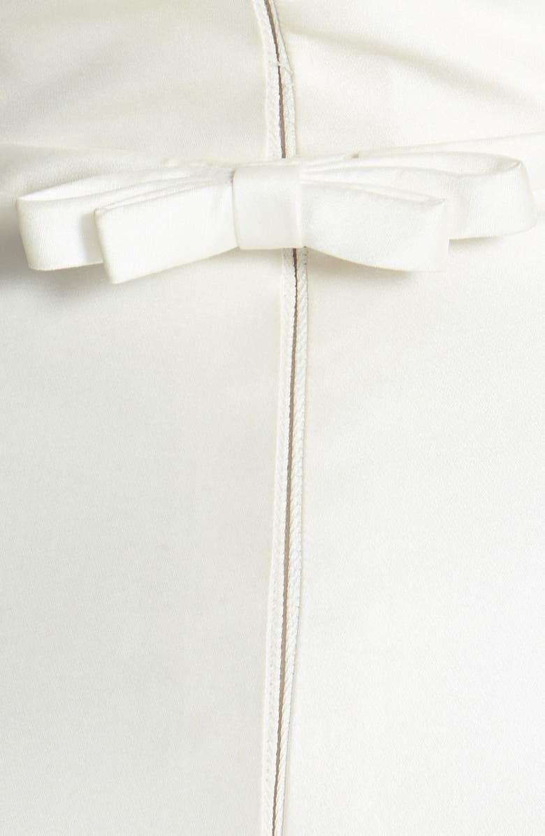 Amsale Lenox Beaded Illusion Strap Silk Blend Trumpet Dress, Alternate, color, 