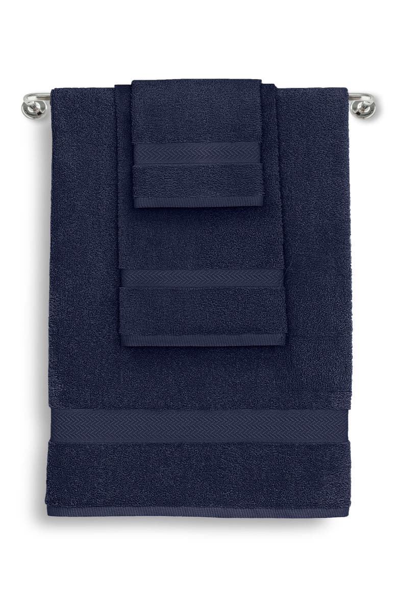 Ringspun 6-Piece Bath Towel Set, Alternate, color, MIDNIGHT