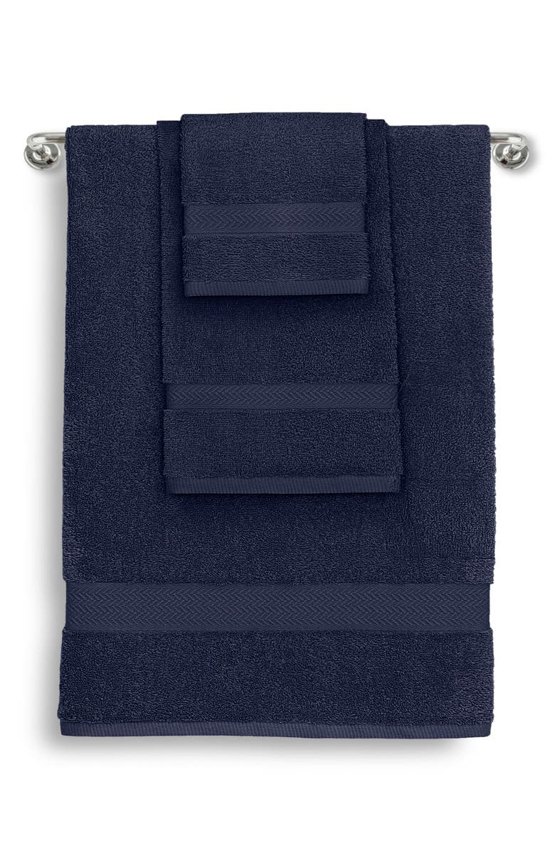 Martex Ringspun 6-Piece Bath Towel Set, Alternate, color, Midnight