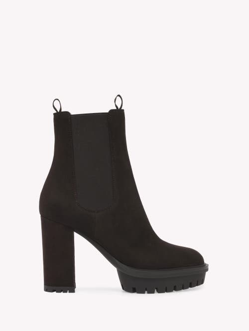 Gianvito Rossi 90 Suede Platform Ankle Boots In Brown
