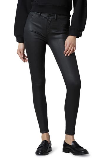 Dl1961 Florence Instasculpt Coated Skinny Jeans In Black
