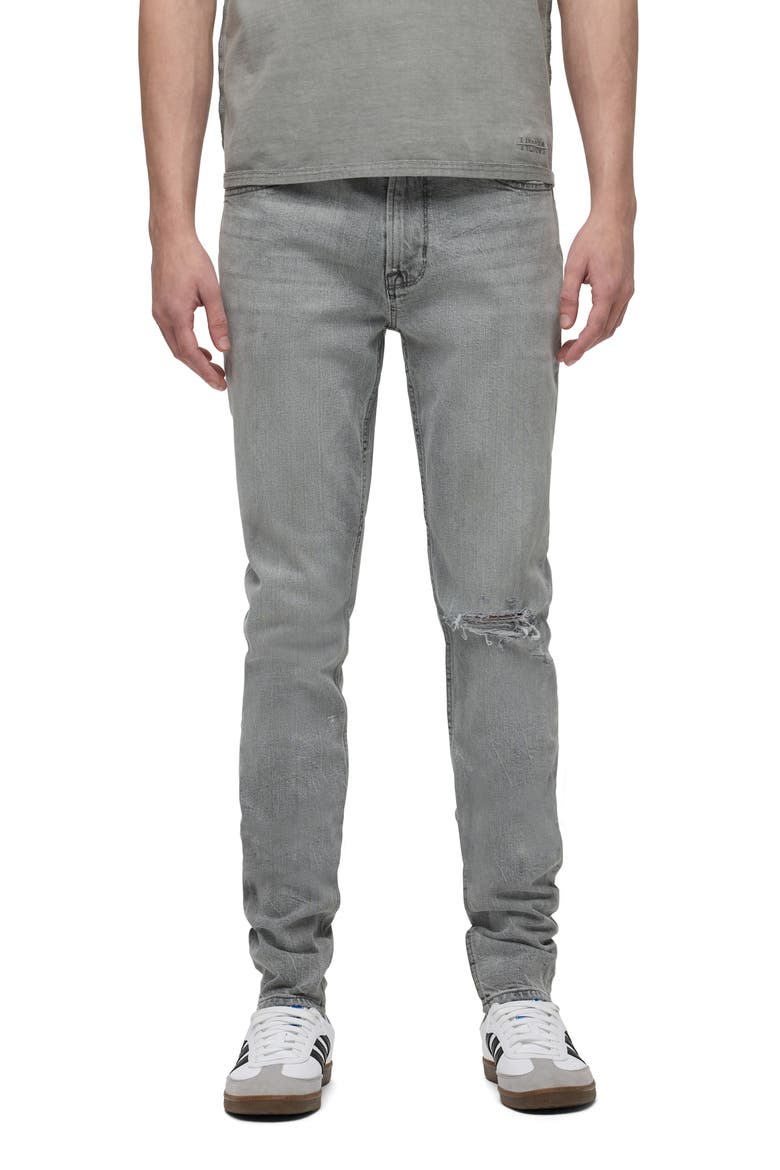 Zack Ripped Skinny Jeans, Main, color, GREY FIELD