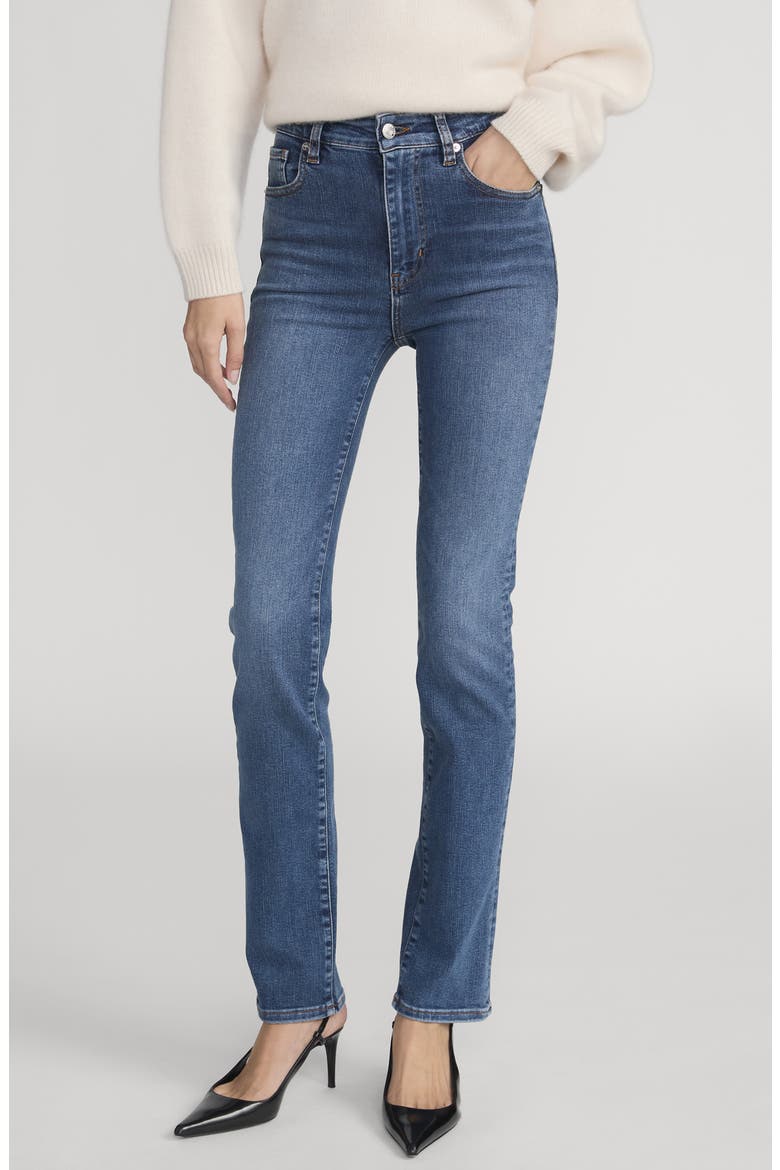 The Pencil High Waist Slim Straight Leg Jeans, Main, color, FOXLEY