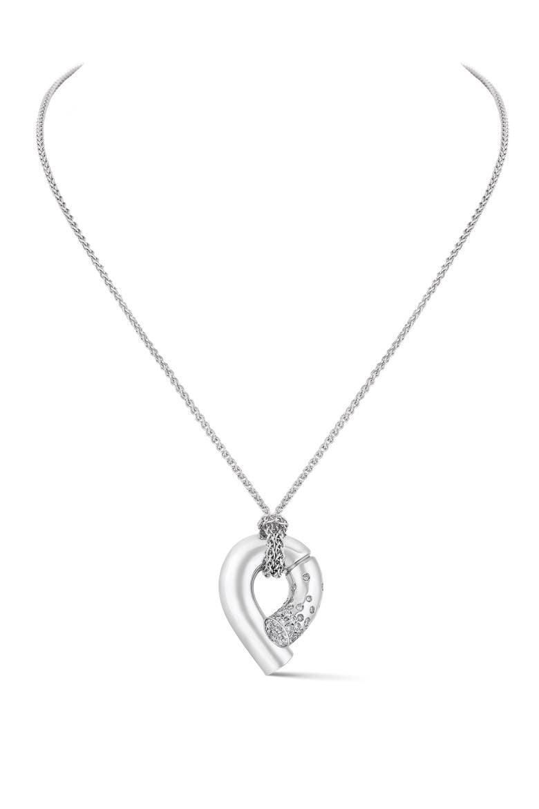Oera Diamond Pavé Pendant Necklace, Alternate, color, 18K WHITE GOLD