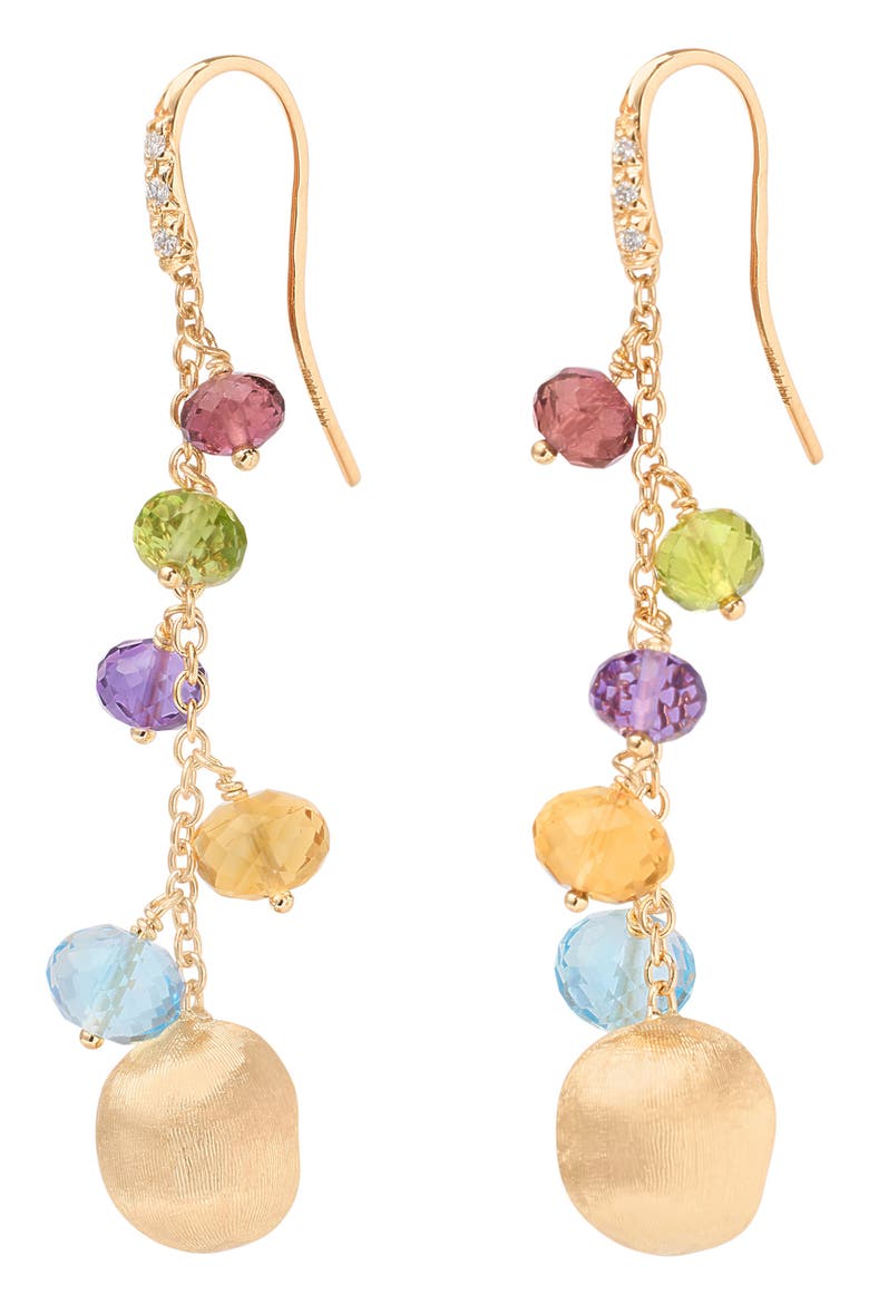Africa Drop Earrings, Main, color, 18K YELLOW GOLD