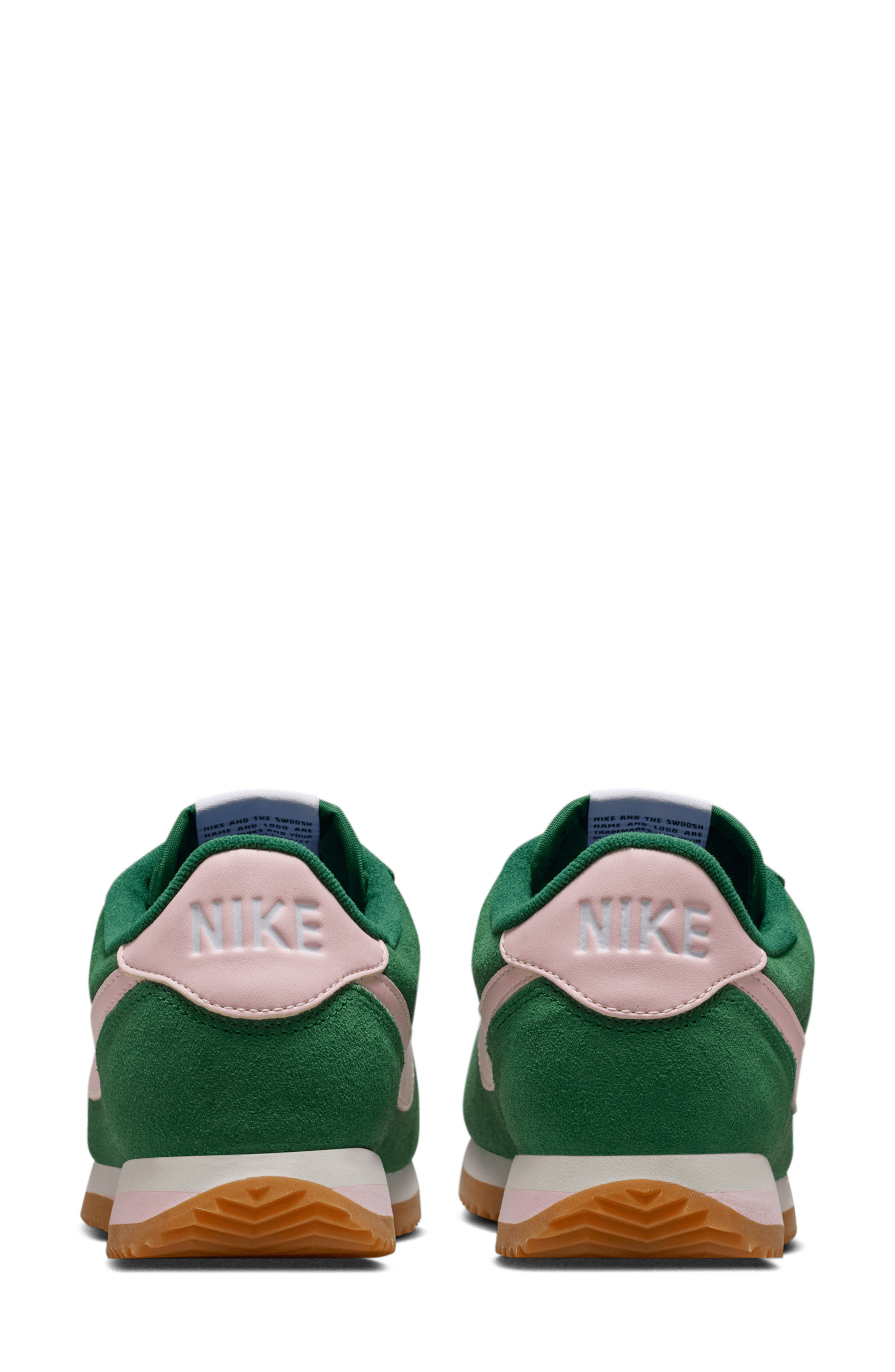 Cortez Suede Sneaker, Alternate, color, SPORT GREEN/ SAIL/ BROWN/ PINK