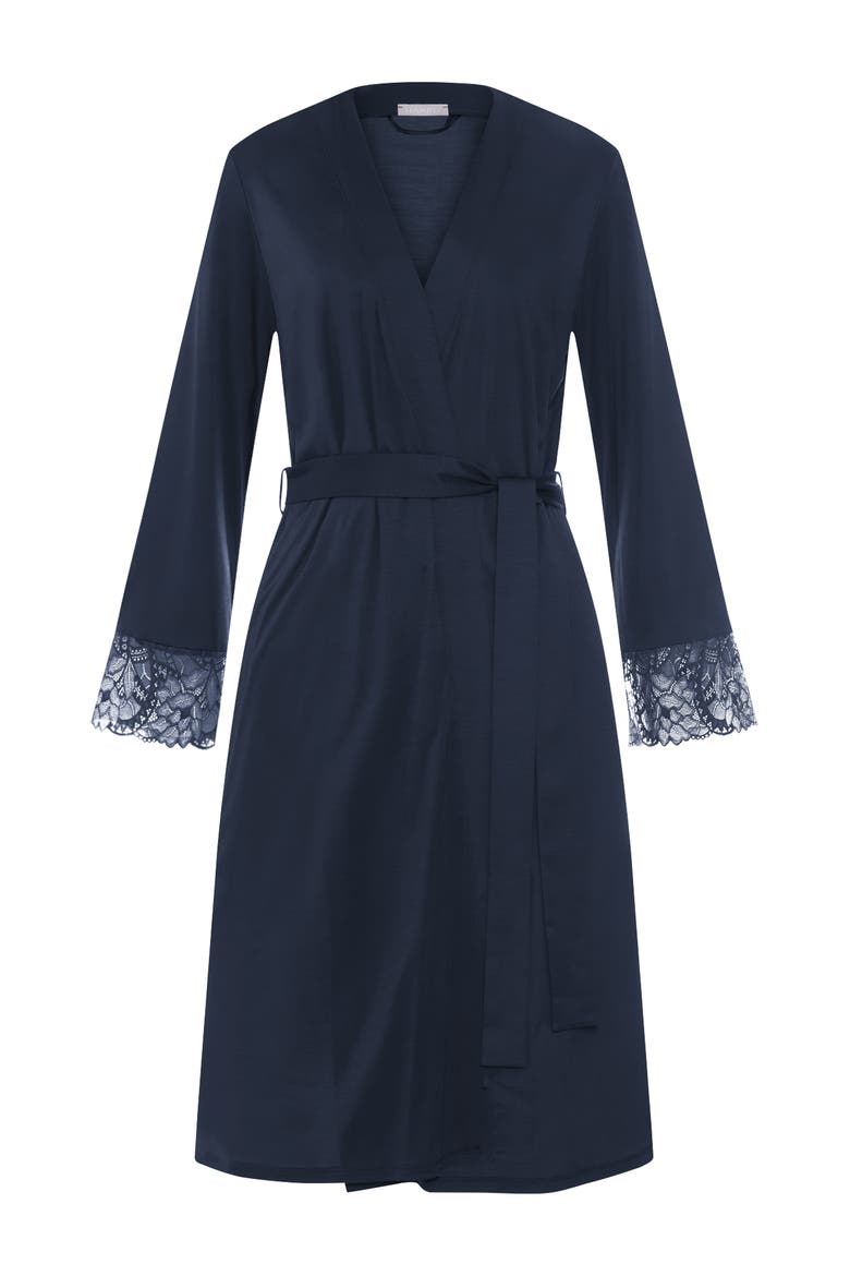 Azelia Floral Tulle Tencel Robe, Main, color, Deep Navy