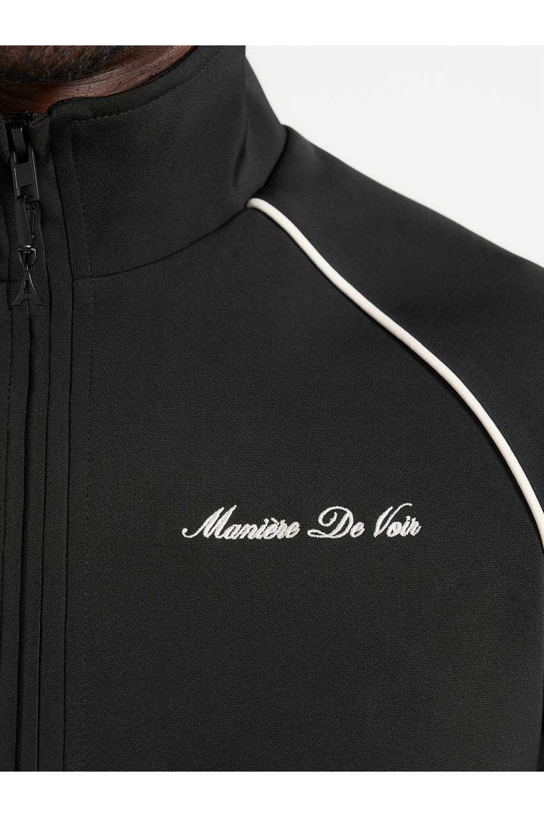 Signature Piped Track Jacket, Alternate, color, Black