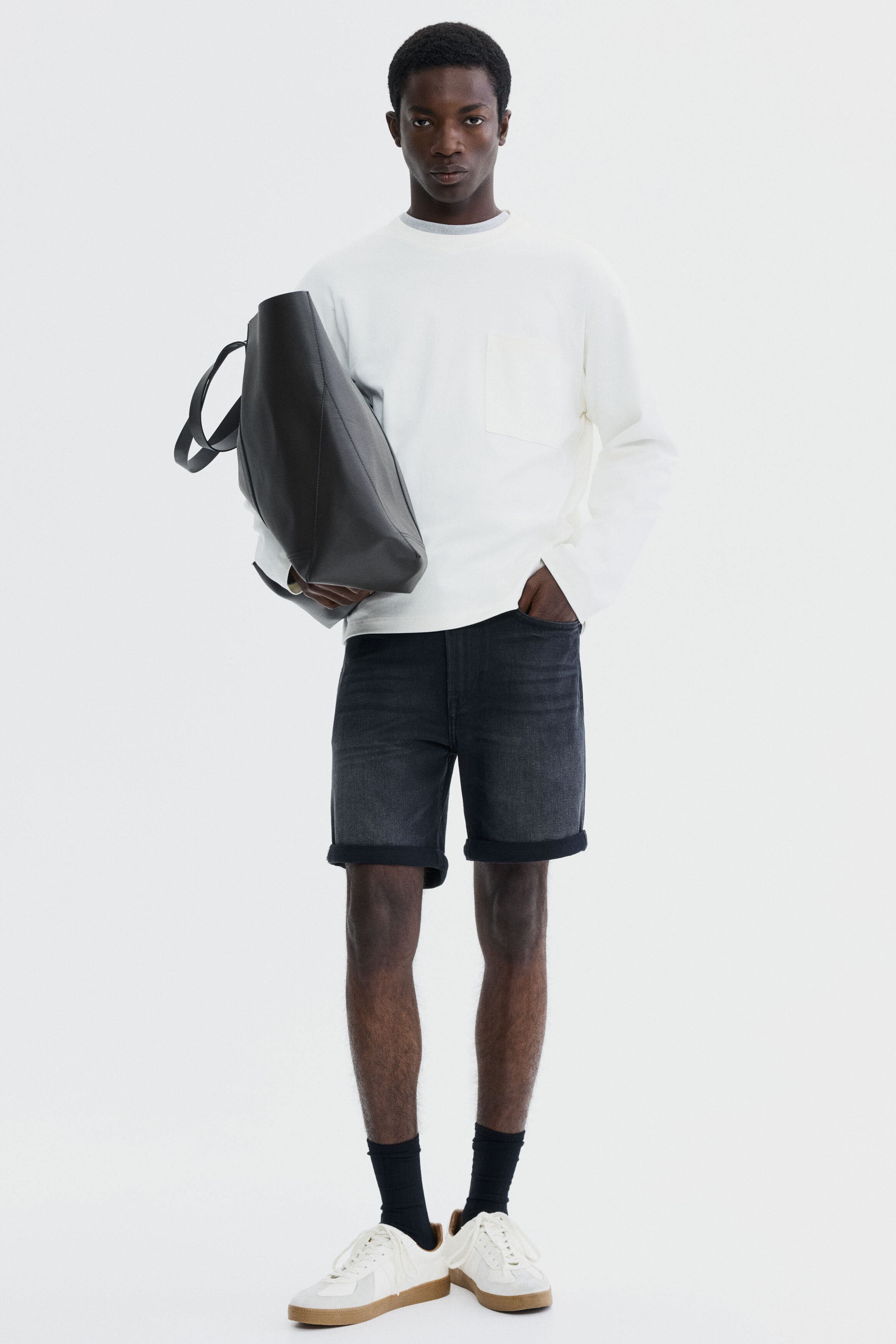 Slim Denim Shorts