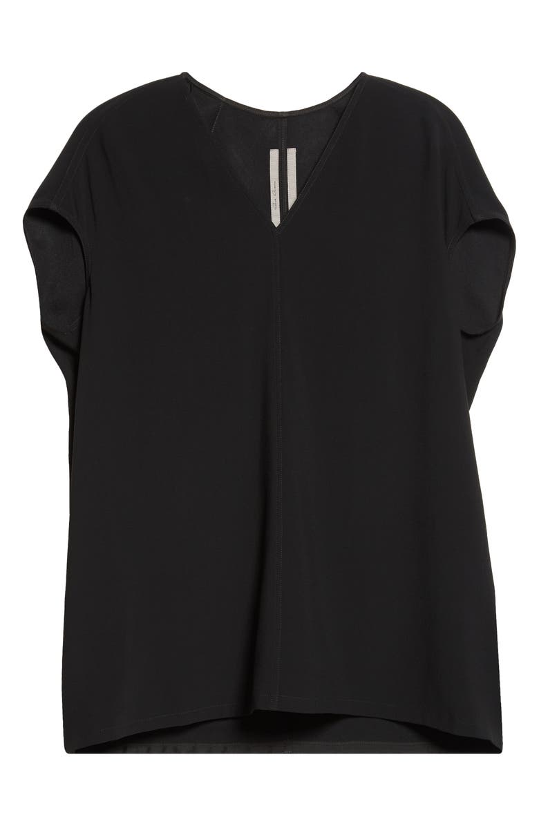 Rick Owens Floating Washed Charmeuse Top, Alternate, color, Black