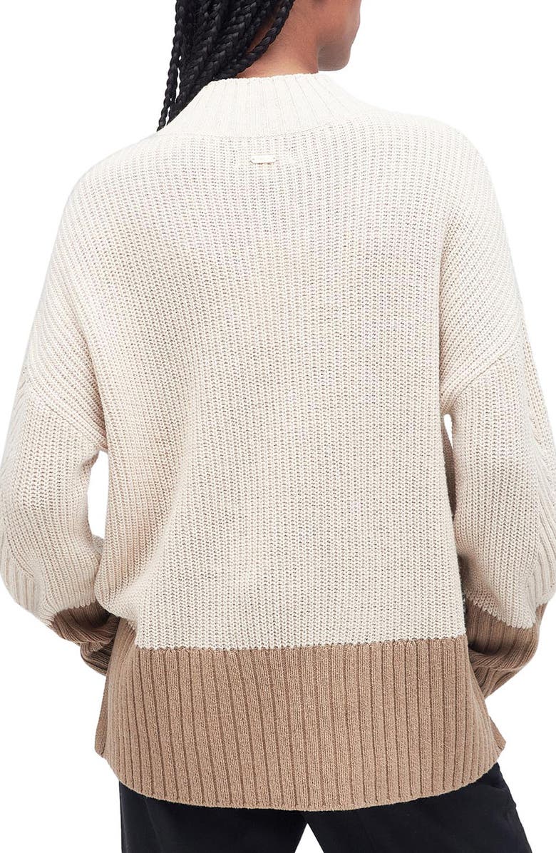 Barbour Elsa Cotton & Wool Blend Funnel Neck Sweater, Alternate, color, 