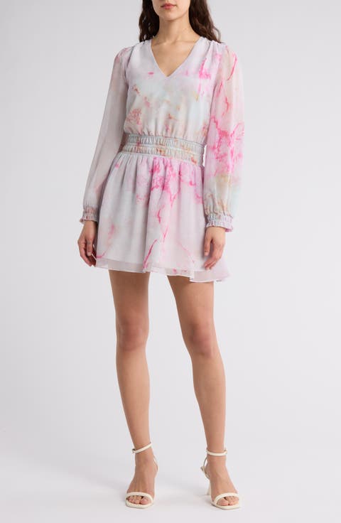 Long Sleeve Chiffon Dress