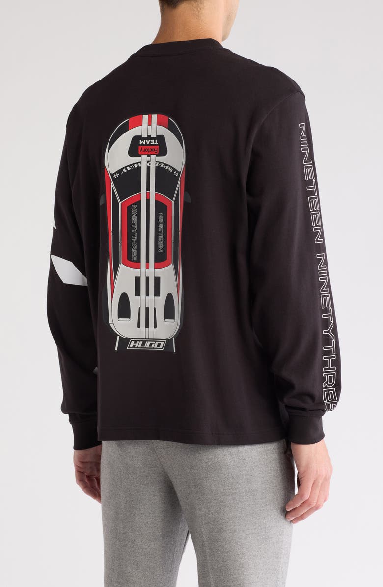 HUGO Dasino Cotton Graphic Sweatshirt, Alternate, color, Blk