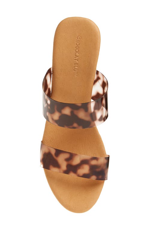 Chocolat Blu Valo Platform Sandal In Leopard Vinyl