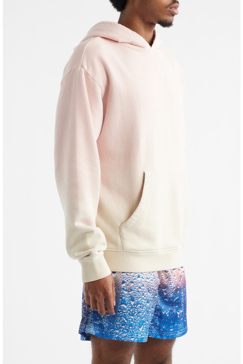 Daybreak Dip Dye Cotton Fleece Hoodie, Alternate, color, PINK