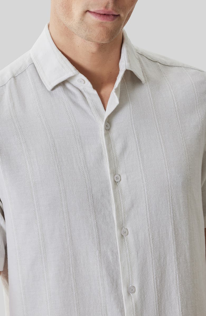 Robert Barakett Satoru Short Sleeve Button-Up Shirt, Alternate, color, String