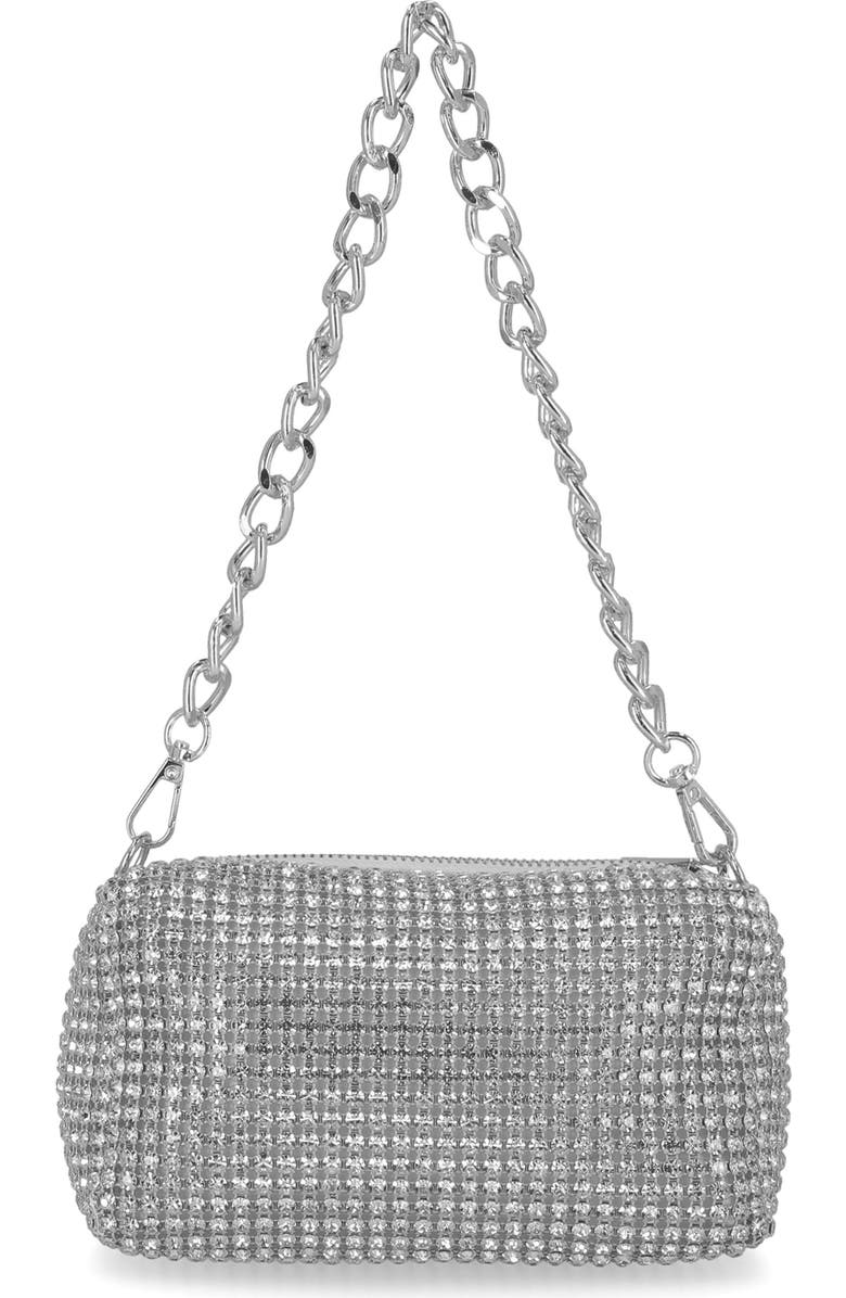 Jessica McClintock Shane Crystal Mesh Shoulder Bag, Main, color,